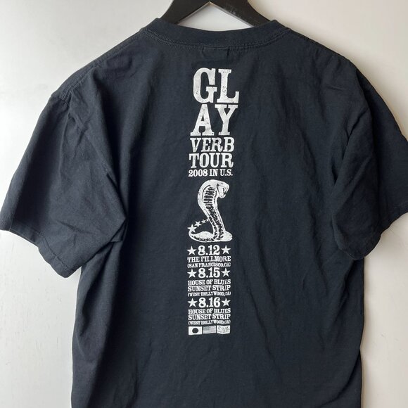 2008 Vintage Y2K Glay Verb Tour T Shirt Adult Black Large L Japanese Rock Band - Picture 15 of 16